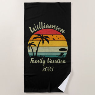 Personalisierte Familienferien Strandtuch