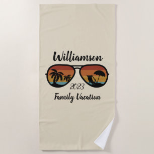 Personalisierte Familienferien Strandtuch
