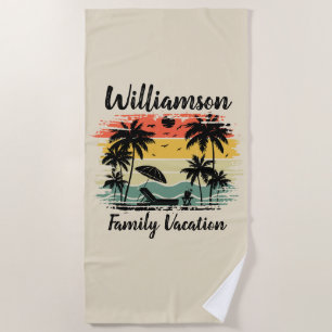 Personalisierte Familienferien Strandtuch