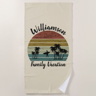 Personalisierte Familienferien Strandtuch