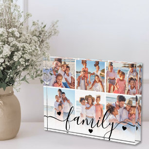 Personalisierte Familienfoto-Collage aus Acryl Fotoblock