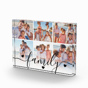 Personalisierte Familienfoto-Collage aus Acryl Fotoblock