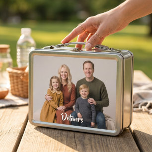 Personalisierte Familienfoto-Metall-Lunchbox Metall Brotdose