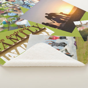 Personalisierte Familienfoto-Sherpa-Decke Sherpadecke