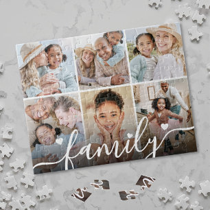 Personalisierte Familienfotocollage Puzzle