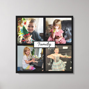 Personalisierte Familienfotos auf Leinwand