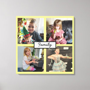Personalisierte Familienfotos auf Leinwand