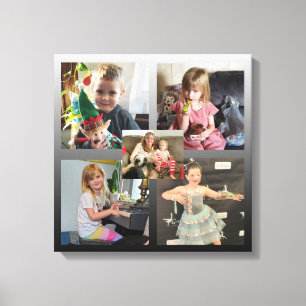 Personalisierte Familienfotos auf Leinwand
