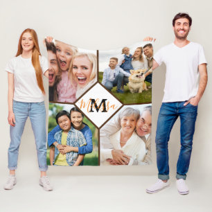 Personalisierte Familienfotos Fleece-Decke Fleecedecke