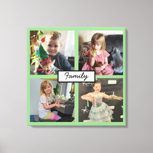 Personalisierte Familienfotos Leinwanddruck