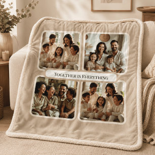 Personalisierte Familienfotos - Zusammen ist alles Sherpadecke