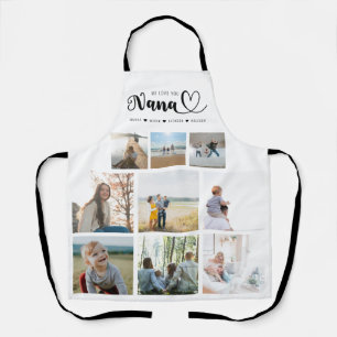 Personalisierte Familienfotosammlung Wir Liebe Sie Schürze