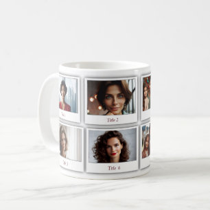 Personalisierte Familienfreunde 8 Fotos Kaffeetasse