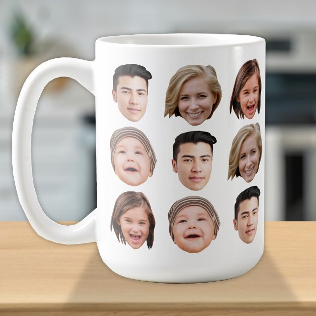 Personalisierte Familienfront 4 Fotos Niedlich Kaf Kaffeetasse (Von Creator hochgeladen)