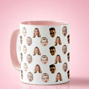 Personalisierte Familienfront 4 Fotos Tasse