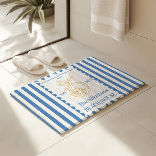 Personalisierte Familienküste Lemon Beach House De Badematte