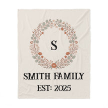 Personalisierte Familienname Blumenkranzdecke