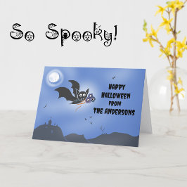 Personalisierte Familienname Halloween-Karte Süße  Karte