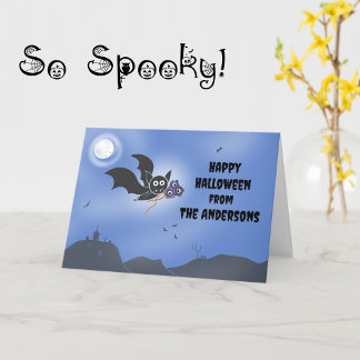 Personalisierte Familienname Halloween-Karte Süße Karte