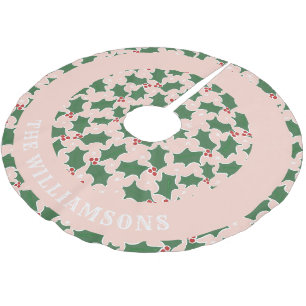 personalisierte Familienname Weihnachtsbaumunterla Polyester Weihnachtsbaumdecke