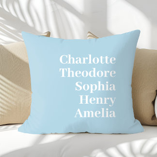 Personalisierte Familiennamen Kissen