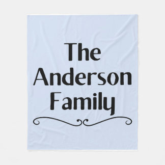 Personalisierte Familiennamensdecke – Neutral Beig Fleecedecke
