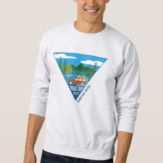 Personalisierte Familienreise in den Berg Sweatshirt (Vorderseite)