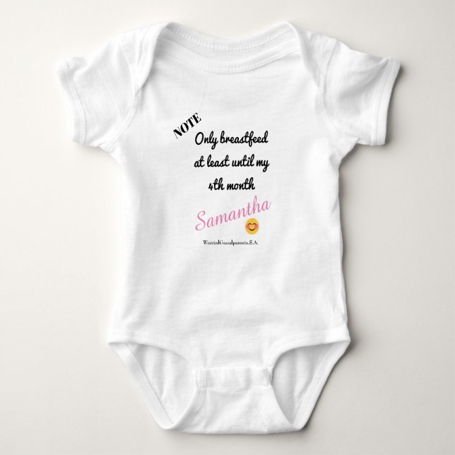Personalisierte Familientochter Baby Strampler (Vorderseite)