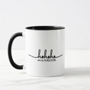 Personalisierte Fancy Chic Minimalistische HO HO H Tasse
