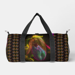 Personalisierte Fantasie-Frauenschuh-Blumenkunst Duffle Bag
