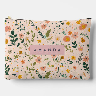 Personalisierte Fantastische Wildblumenwiese Zubehörtasche