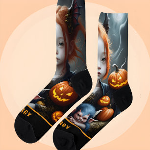 Personalisierte Fantasy-Kunst-Dämon-Halloween-Sock Socken