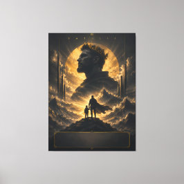 Personalisierte Fantasy-Vater-König-Leinwandkunst Leinwanddruck
