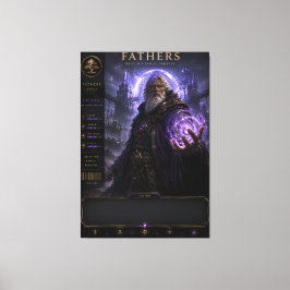 Personalisierte Fantasy-Vater-Leinwand-Wandkunst Leinwanddruck