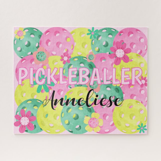 Personalisierte Farbe des Pickleballes Puzzle (Horizontal)