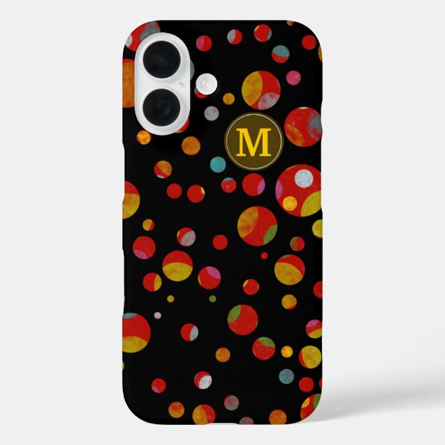 personalisierte Farben auf Polka-Punkten Case-Mate iPhone Hülle (Rückseite)