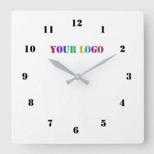 Personalisierte Farben für das Logo-Business Offic Quadratische Wanduhr