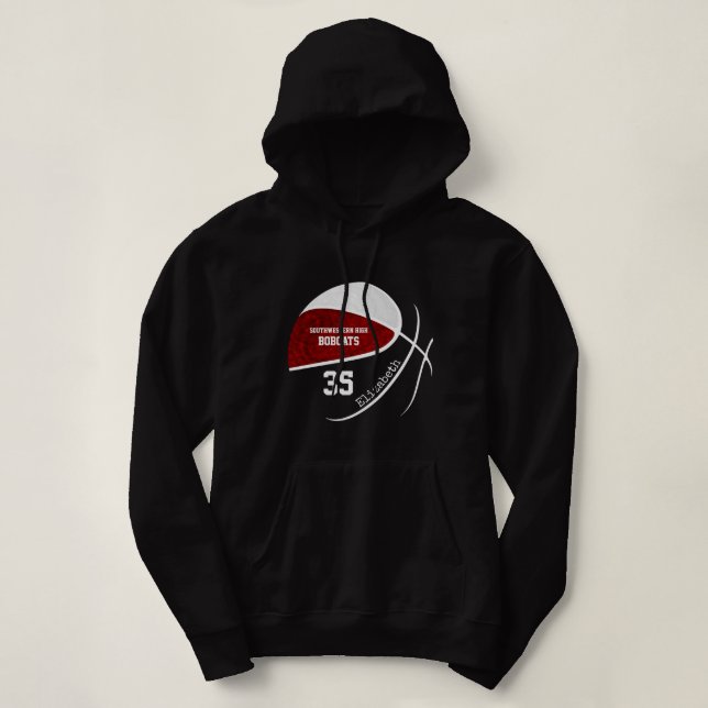 personalisierte Farben für die Basketballmannschaf Hoodie (Design vorne)