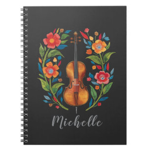 Personalisierte Farben Wildblumen Boho Floral Viol Notizblock