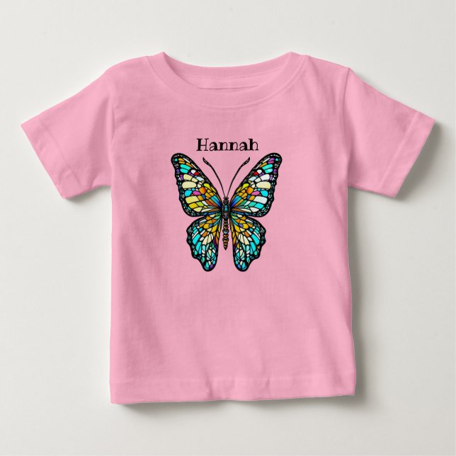 Personalisierte Farbenbläser Baby T-shirt (Vorderseite)