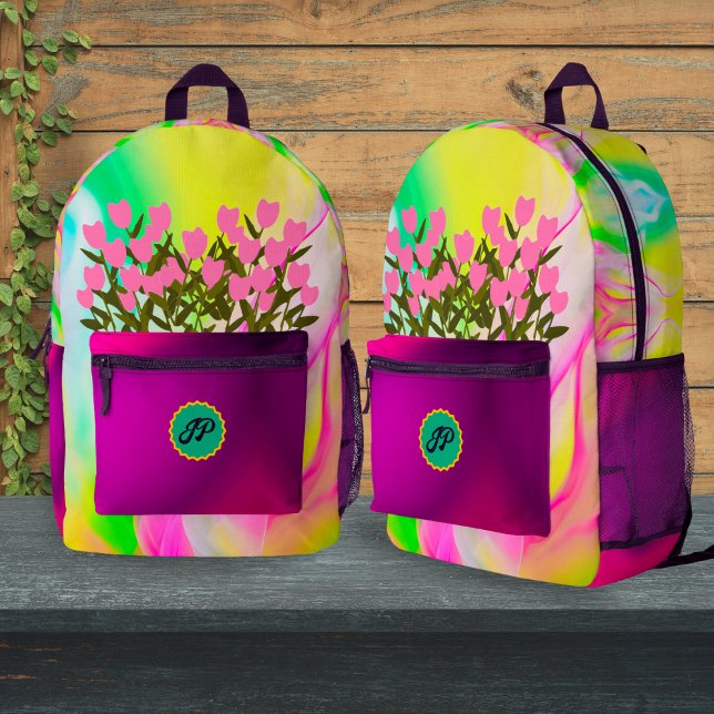 Personalisierte farbenfrohe Mädchen Bedruckter Rucksack (Von Creator hochgeladen)