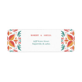 Personalisierte farbenfrohe Rücksendeadresse