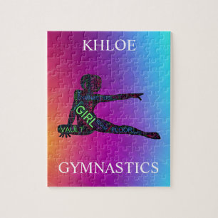 Personalisierte farbenfrohe Turn-Kunst Puzzle