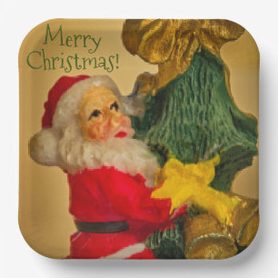 Personalisierte Farbenfrohe Weihnachtswünsche Pappteller