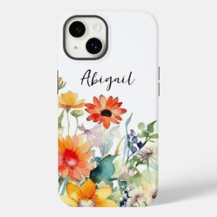 Personalisierte farbenfrohe Wildblumen Lebhafte Bl Case-Mate iPhone 14 Hülle