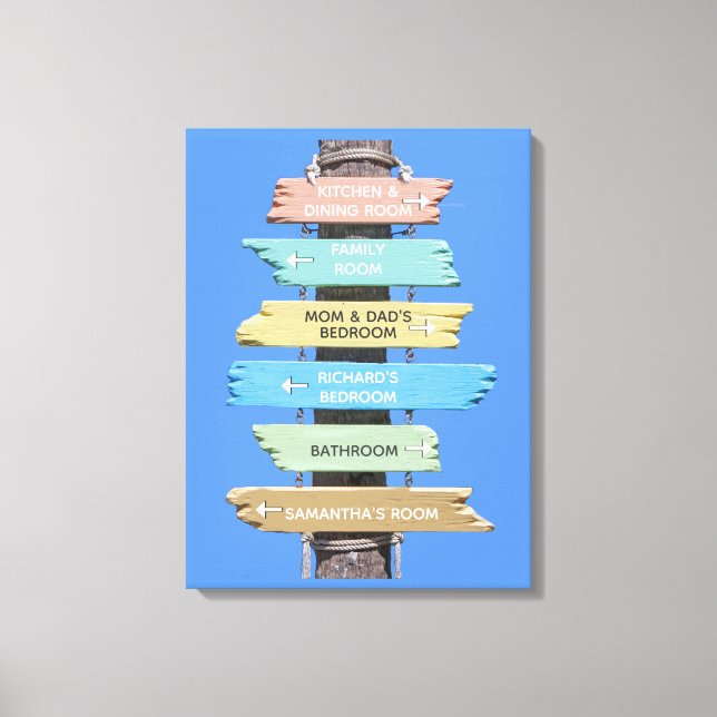 Personalisierte Farbenprägung des rustikalen Stran Leinwanddruck (Vorderseite)