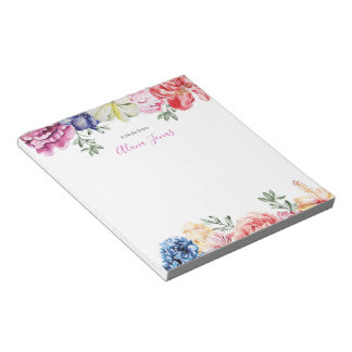 Personalisierte, farbige Aquarellfarbe Notepad Notizblock