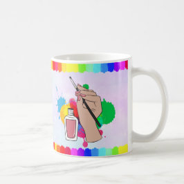 Personalisierte farbige Nail-Tech-Tasse Kaffeetasse