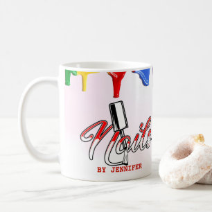 Personalisierte farbige Nail-Tech-Tasse Kaffeetasse