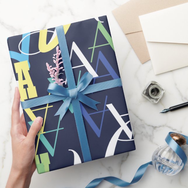 personalisierte Farbkindermuster Geschenkpapier (Schenken)